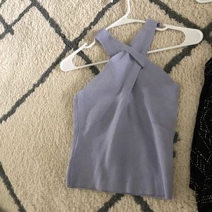 Tight Criss Cross Halter Neck Top FREE PEOPLE szXS